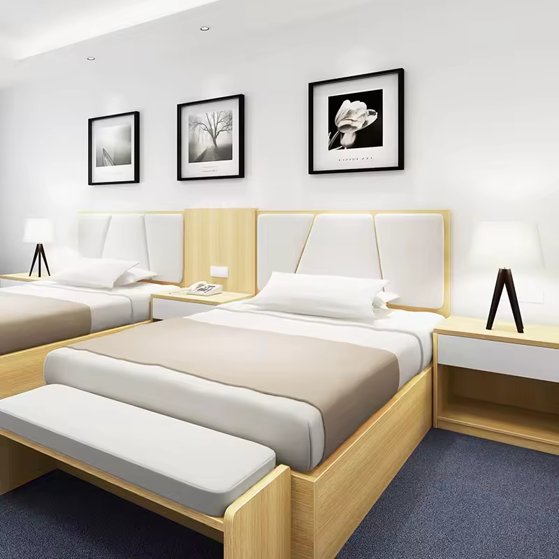 High Quality 5-Star Hotel Wood Bed Room King Size Furnitures Set (1)