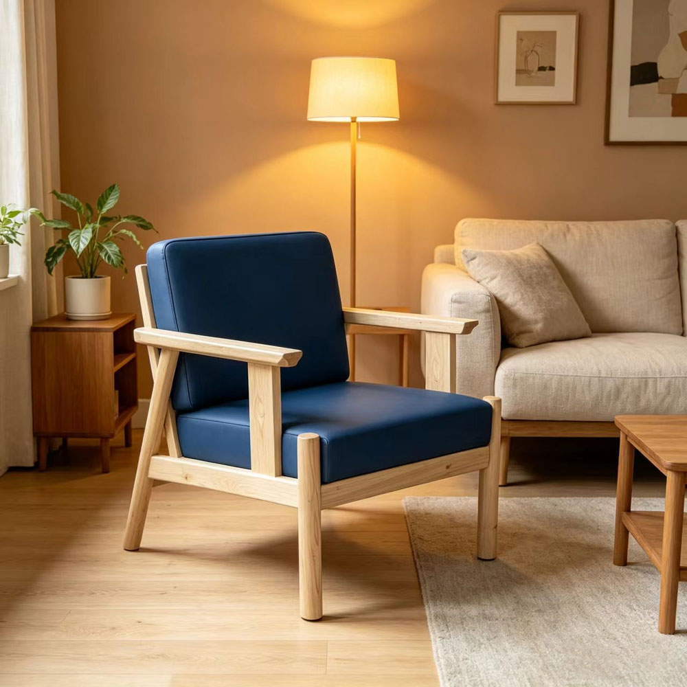 Commercial-Grade Solid Wood Armchair for Hotels, Lounges & Hospitality Projects (1)