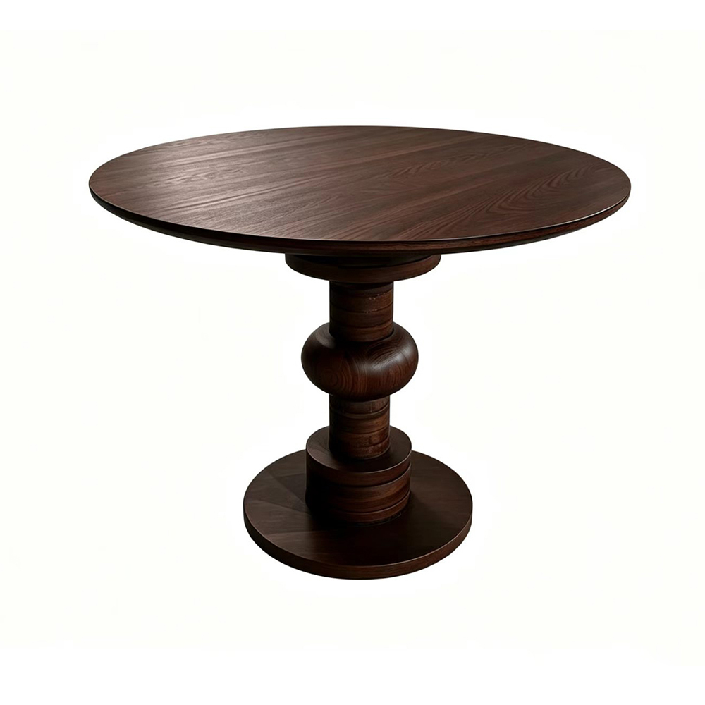 Vintage Solid Wood Round Accent Side Table For Hospitality Guest Room Furniture (3)