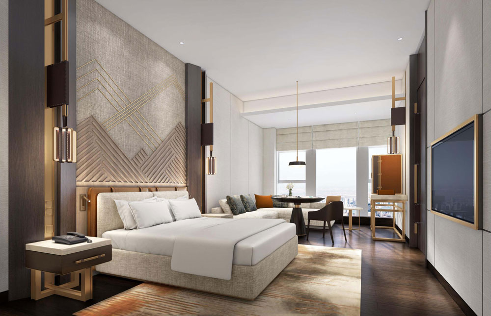Contemporary Premium Business Hotel Guest Room Project (2)