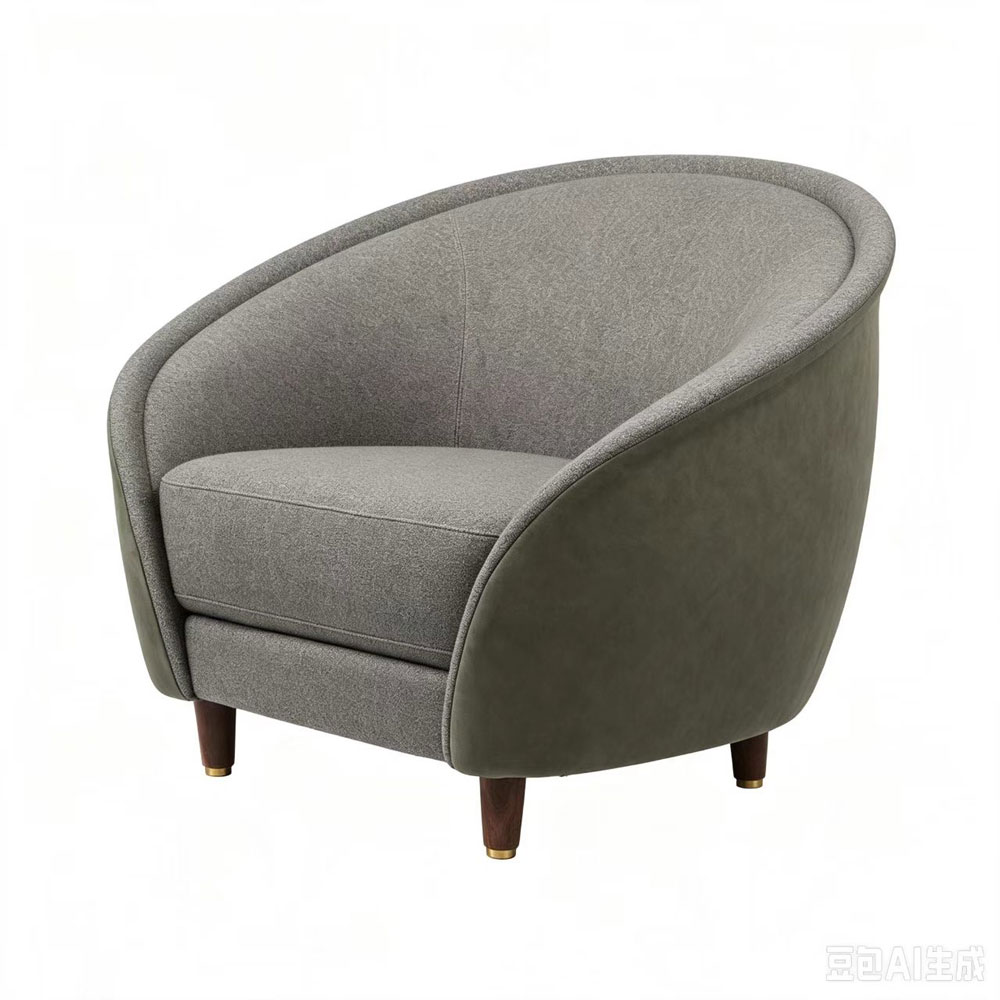 Factory Customization Upholstered Barrel Lounge Chair (3)