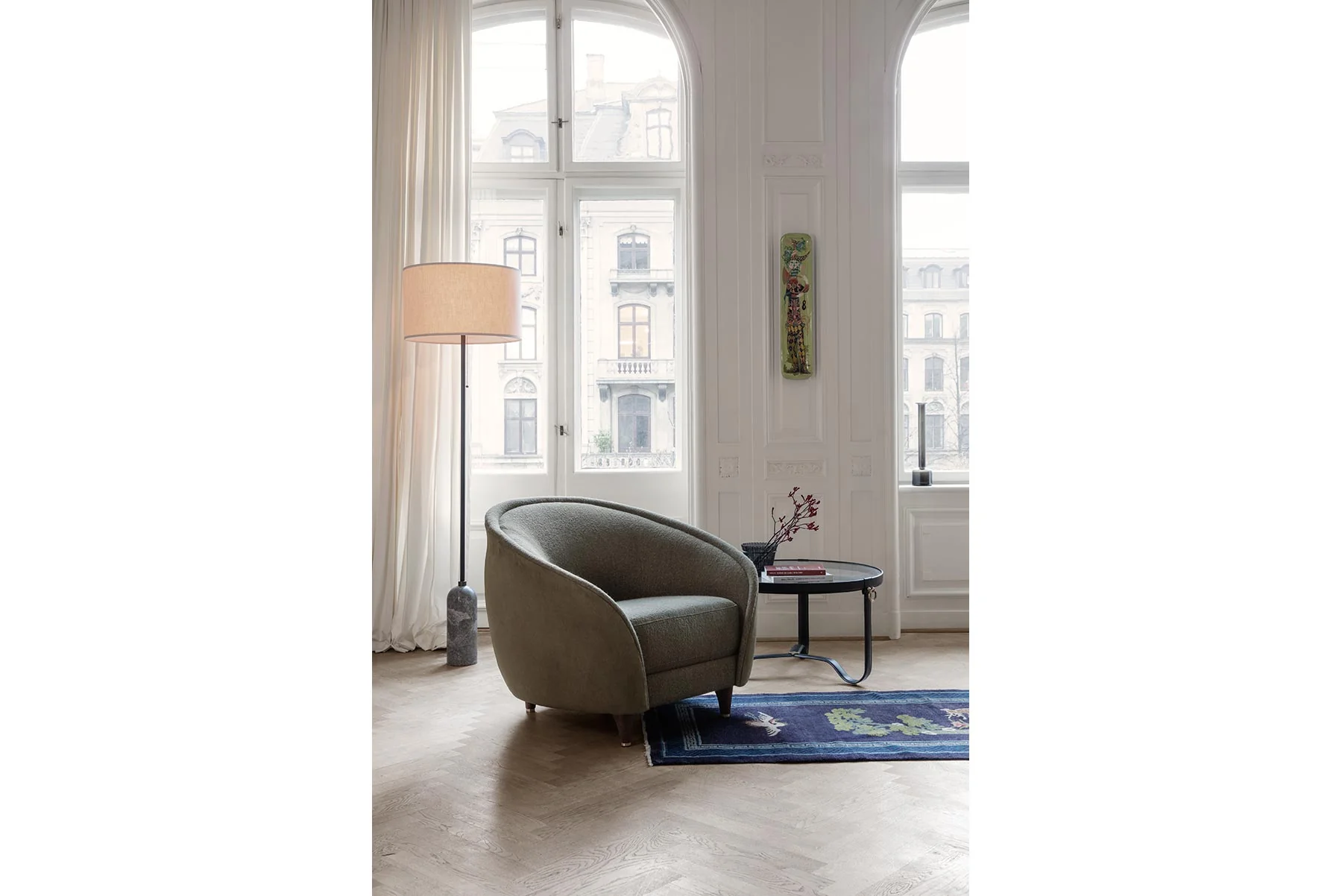 Factory Customization Upholstered Barrel Lounge Chair (3)